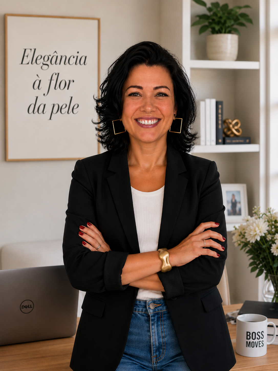 Dani Rosa, consultora de imagem pessoal, sorrindo